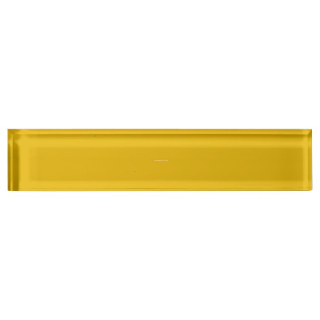 Create Your Own Yellow Custom Design Desk Name Plate (Front)