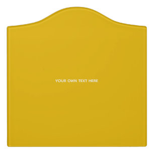 Create Your Own Yellow Custom Design Door Sign
