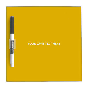 Create Your Own Yellow Custom Design Dry Erase Board