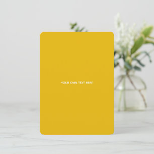 Create Your Own Yellow Custom Design Enclosure Card