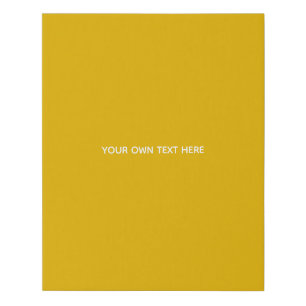 Create Your Own Yellow Custom Design Faux Canvas Print