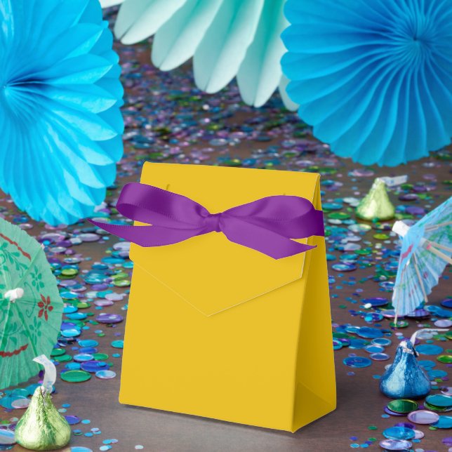 Create Your Own Yellow Custom Design Favor Boxes (Party)