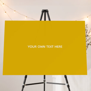Create Your Own Yellow Custom Design Foam Board