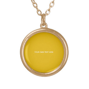Create Your Own Yellow Custom Design Gold Plated Necklace