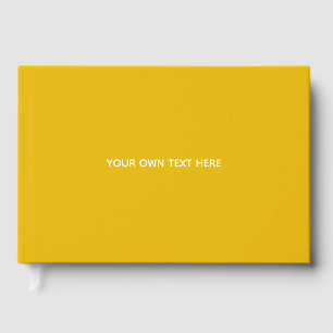 Create Your Own Yellow Custom Design Guest Book