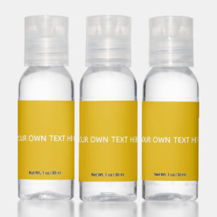Create Your Own Yellow Custom Design Hand Sanitizer
