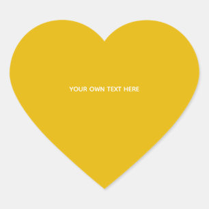 Create Your Own Yellow Custom Design Heart Sticker