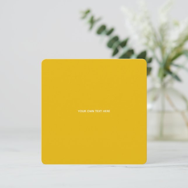 Create Your Own Yellow Custom Design Invitation (Standing Front)