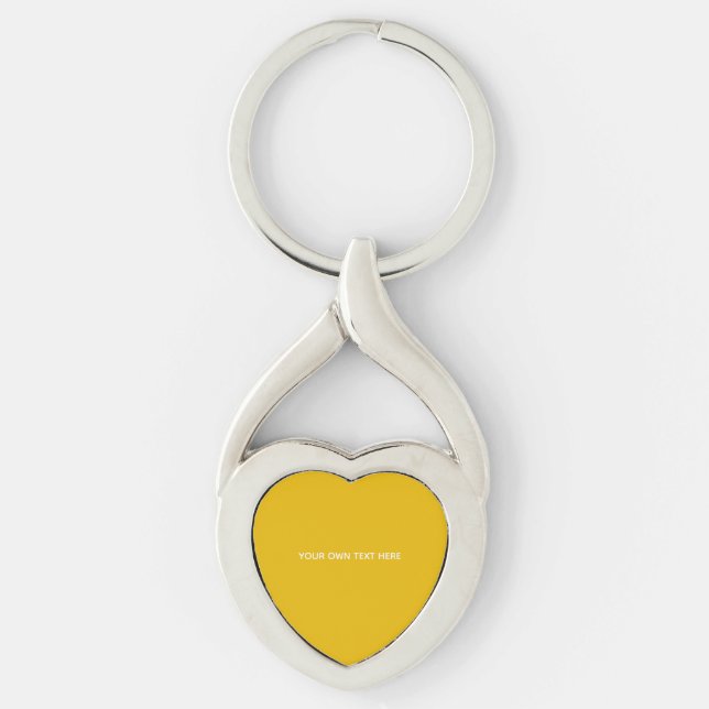 Create Your Own Yellow Custom Design Keychain (Front)