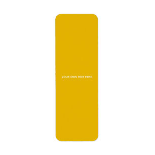 Create Your Own Yellow Custom Design Label