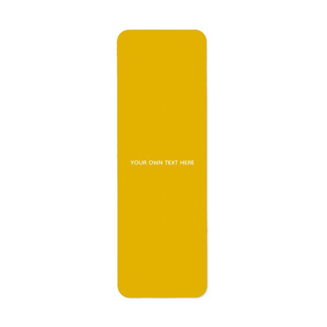 Create Your Own Yellow Custom Design Label (Front)