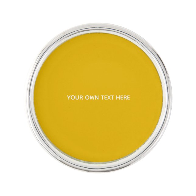 Create Your Own Yellow Custom Design Lapel Pin (Front)