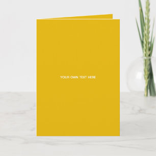 Create Your Own Yellow Custom Design Letterpress Thank You Card