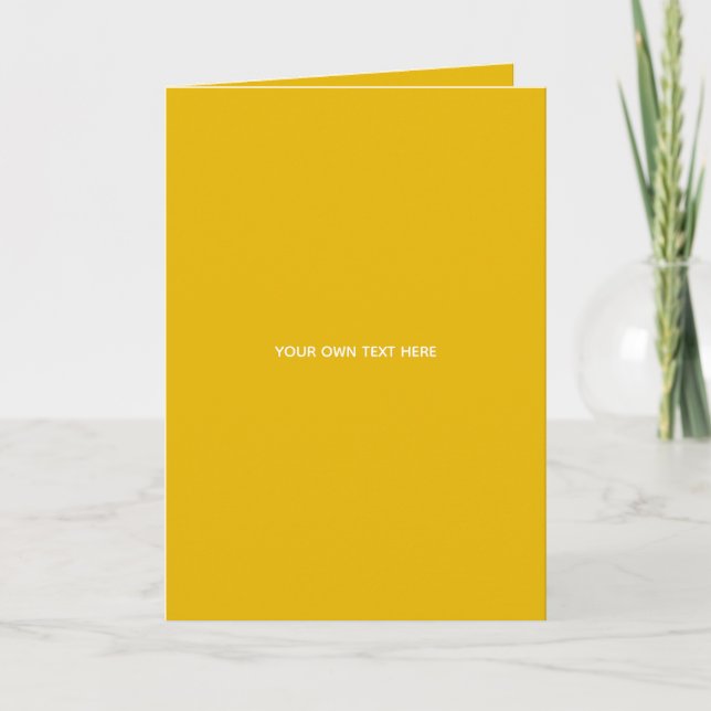 Create Your Own Yellow Custom Design Letterpress Thank You Card (Front)