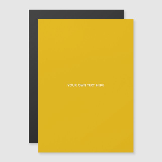 Create Your Own Yellow Custom Design Magnetic Invitation (Front/Back)