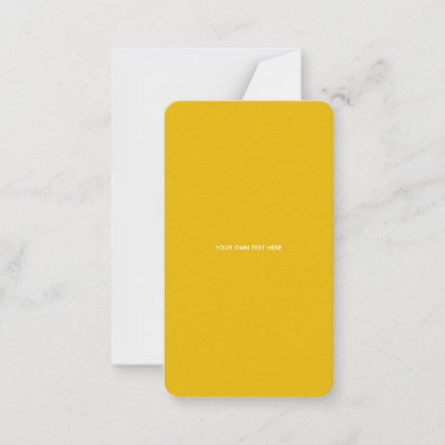 Create Your Own Yellow Custom Design Note Card (Front)