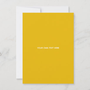 Create Your Own Yellow Custom Design Note Card