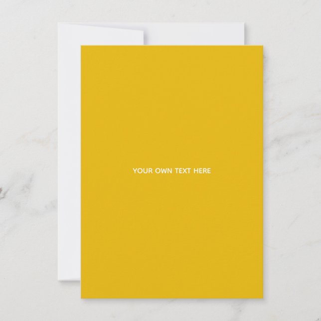 Create Your Own Yellow Custom Design Note Card (Front)
