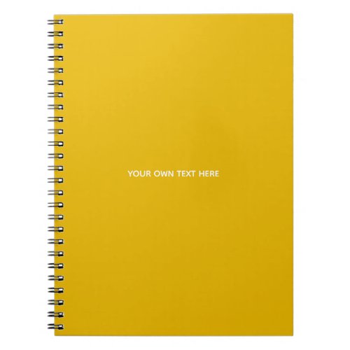 Create Your Own Yellow Custom Design Notebook