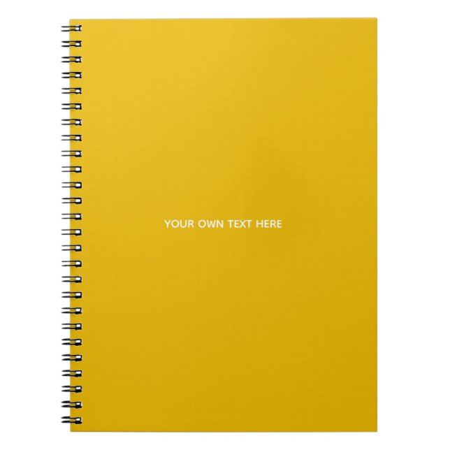 Create Your Own Yellow Custom Design Notebook (Front)