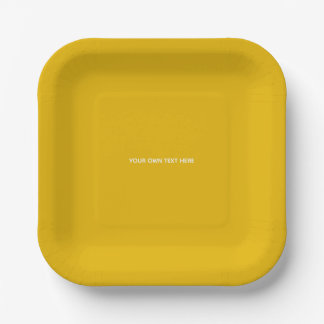 Create Your Own Yellow Custom Design Paper Plates