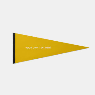 Create Your Own Yellow Custom Design Pennant Flag