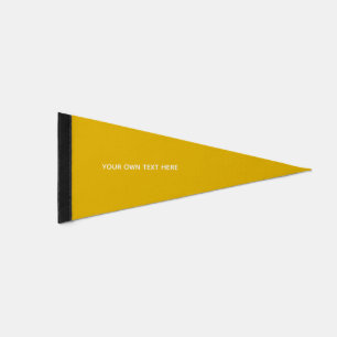 Create Your Own Yellow Custom Design Pennant Flag