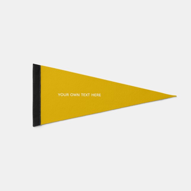 Create Your Own Yellow Custom Design Pennant Flag (Front)
