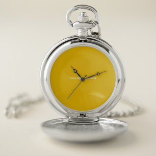 Create Your Own Yellow Custom Design Pocket Watch