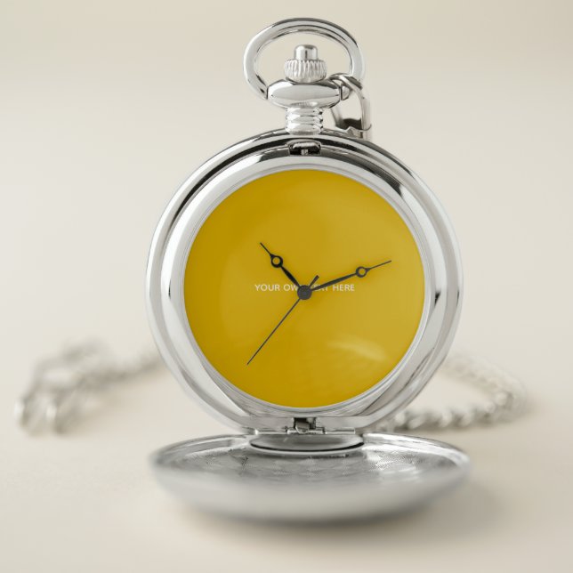 Create Your Own Yellow Custom Design Pocket Watch (Inside)