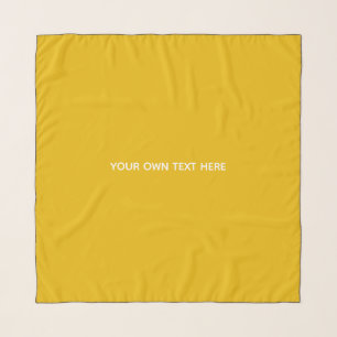 Create Your Own Yellow Custom Design Scarf