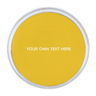 Create Your Own Yellow Custom Design Silver Finish Lapel Pin