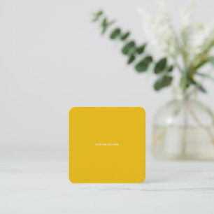 Create Your Own Yellow Custom Design Square Business Card