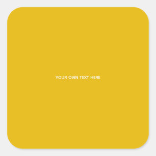 Create Your Own Yellow Custom Design Square Sticker