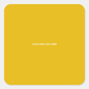 Create Your Own Yellow Custom Design Square Sticker