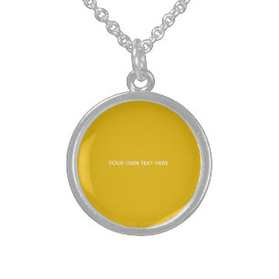 Create Your Own Yellow Custom Design Sterling Silver Necklace