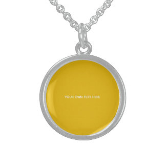 Create Your Own Yellow Custom Design Sterling Silver Necklace