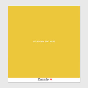 Create Your Own Yellow Custom Design Sticker