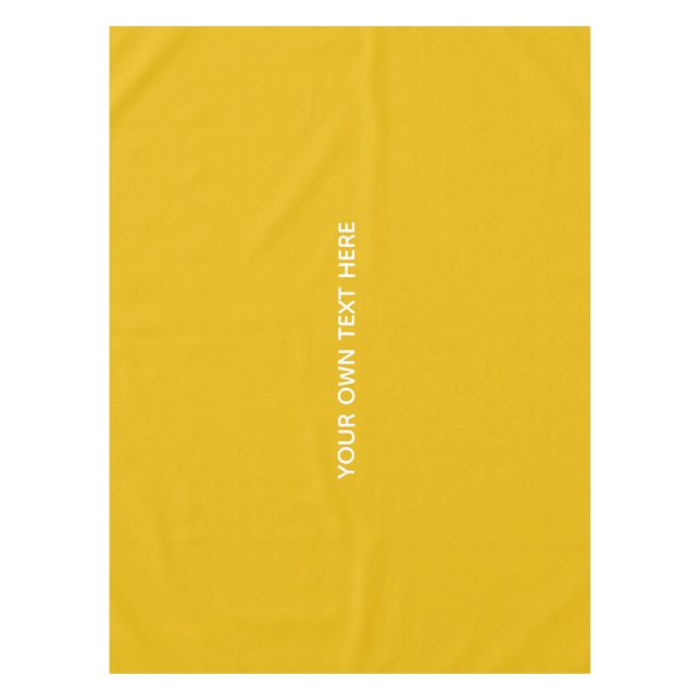 Create Your Own Yellow Custom Design Tablecloth (Front)