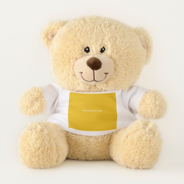 Create Your Own Yellow Custom Design Teddy Bear (Front)