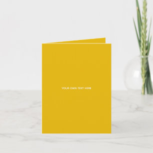 Create Your Own Yellow Custom Design Thank You Card
