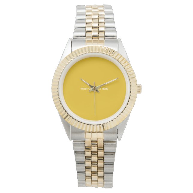 Create Your Own Yellow Custom Design Watch (Front)