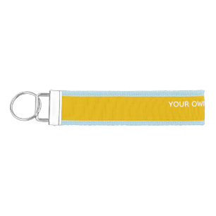 Create Your Own Yellow Custom Design Wrist Keychain