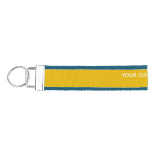 Create Your Own Yellow Custom Design Wrist Keychain