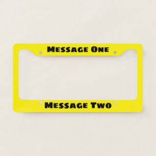 Create Your Own Yellow License Plate Frame