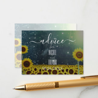 Create Your Own Yellow Sunflowers Field Advice Card