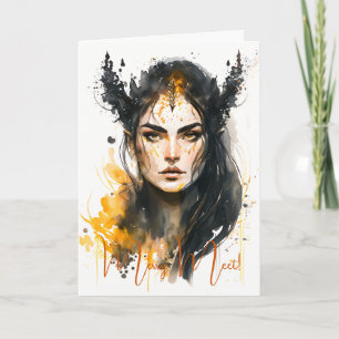 Create Your Own Yellow Witch Card