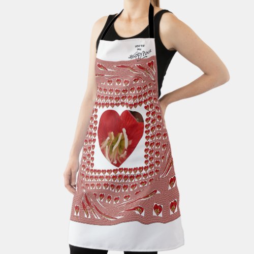 Create Your Own You are my Happy Place Floral Art  Apron