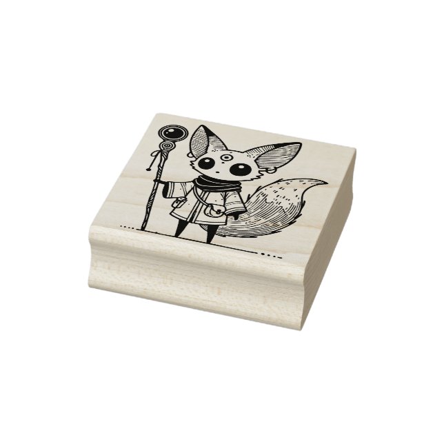 Create Your Own Young Fennec Fox Mystic Rubber Stamp (Stamp)