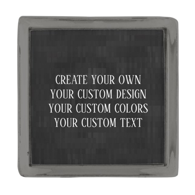 Create Your Own - Your Custom Design Gunmetal Finish Lapel Pin (Front)